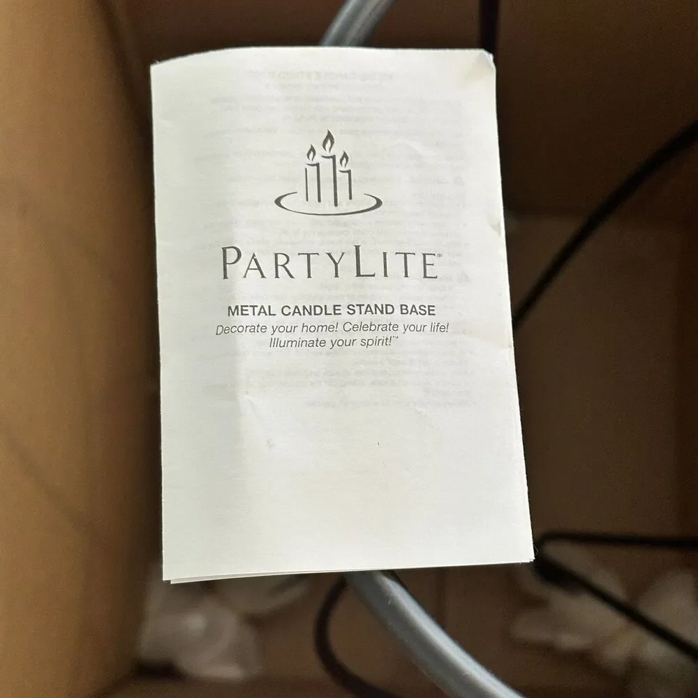 NEW Metal Floor Stand Partylite 3 wick candle plant holder - Picture 3 of 5